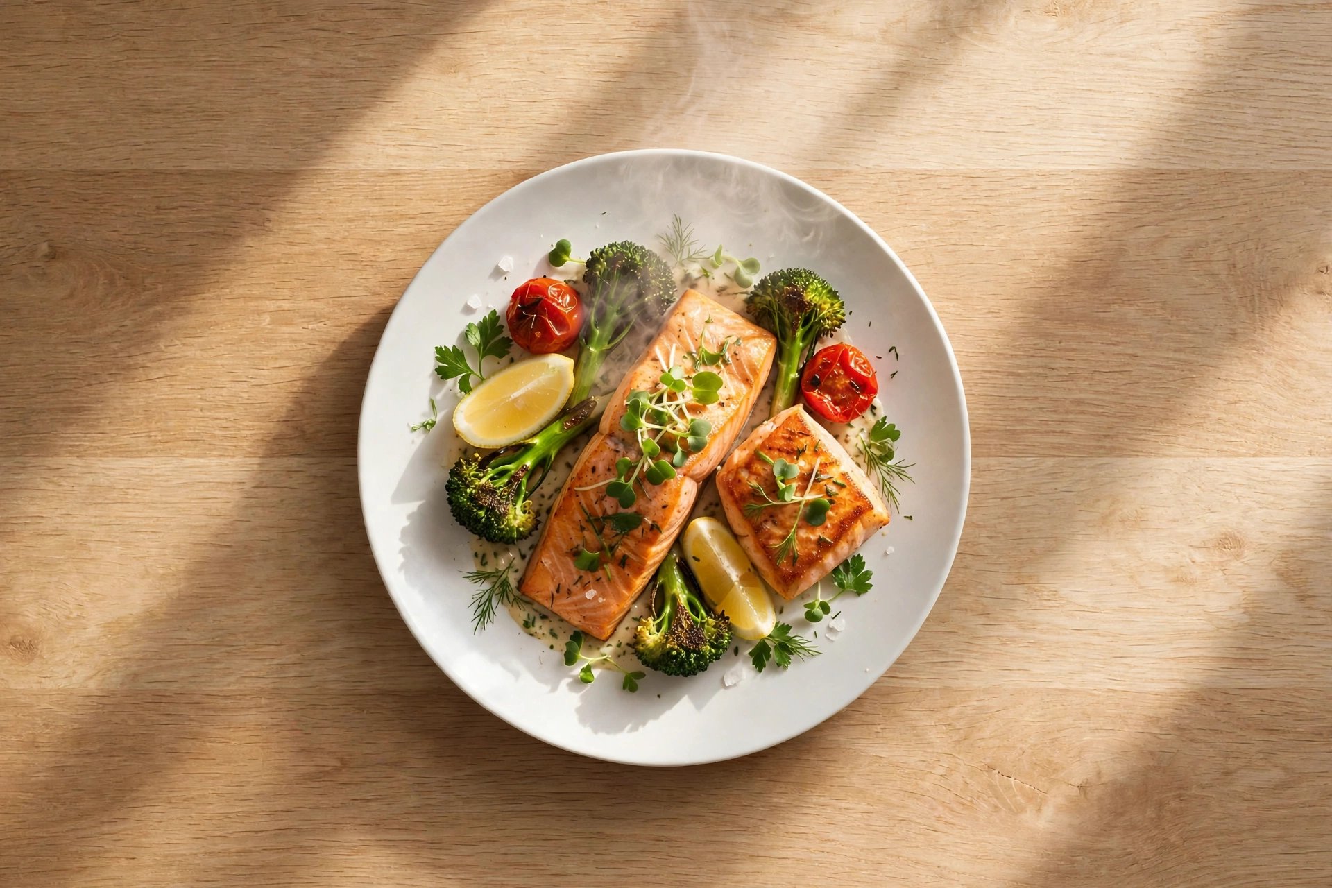 Beautifully plated vibrant appetizing dish